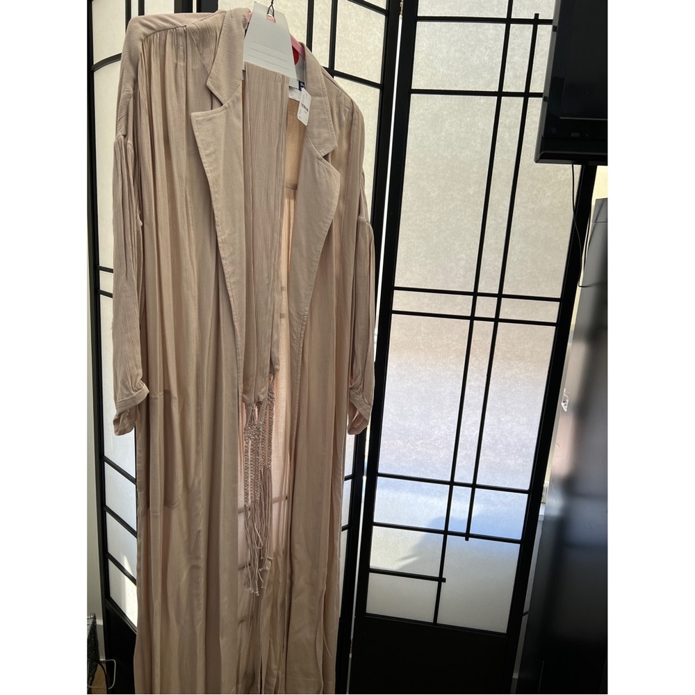 NWT - Free People Semi-Sheer Duster w/belt